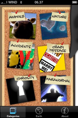 IPHONE App - Strangeness from earth