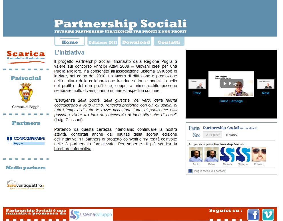 JRSTUDIO nel progetto Partnership Sociali